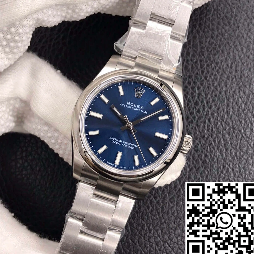 Blue M277200-0003 Rolex Oyster EW Perpetual 31MM Factory Dial 0408